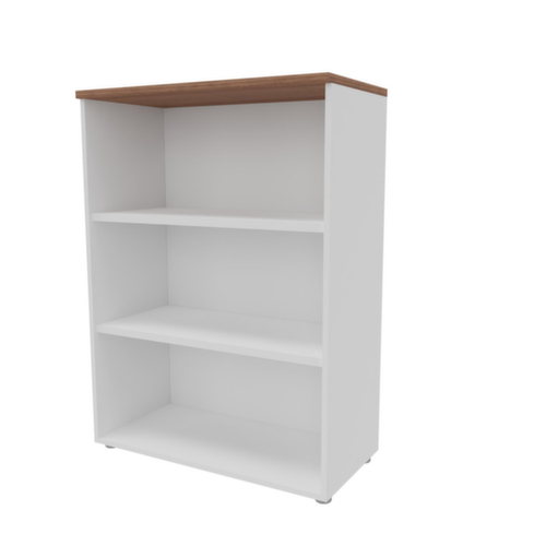 Quadrifoglio Rayonnage de bureau Practika, largeur 900 mm, 3 HC, blanc/noyer