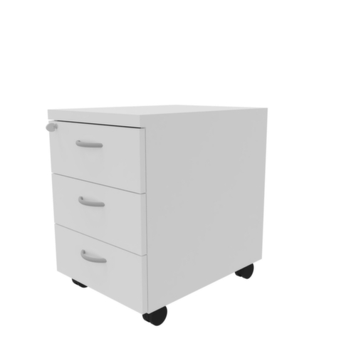Quadrifoglio Caisson mobile Practika, 3 tiroir(s), blanc/blanc