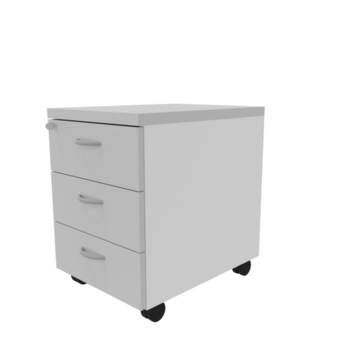 Quadrifoglio Caisson mobile Practika, 3 tiroir(s), blanc/gris