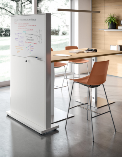 Quadrifoglio Table haute Greko pour conférences, hauteur x largeur x profondeur 1070 x 2100 x 1000 mm, panneau chêne