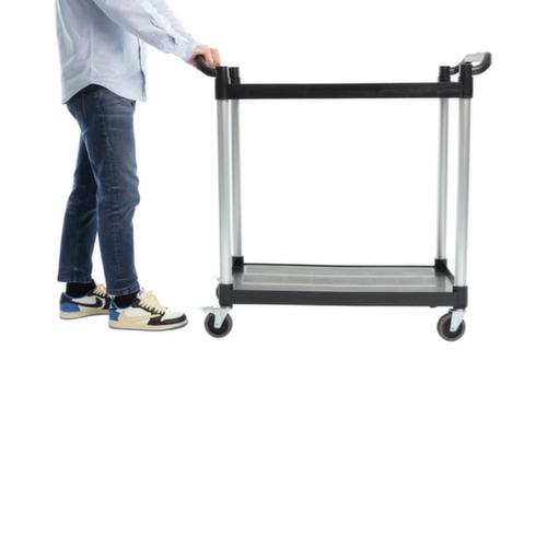 UDOBÄR Chariot à étagères plastique 793x510 mm, force 180 kg, 2 plateaux