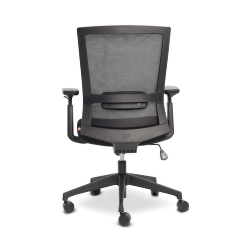 UDOBÄR Siège de bureau pivotant Iron avec mécanisme synchrone, dossier maille avec support, noir