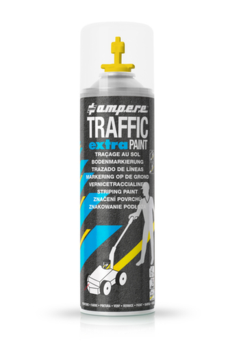 a.m.p.e.r.e. Kit de marquage au sol TRAFFIC PAINT® avec 12 bombes de peinture, jaune