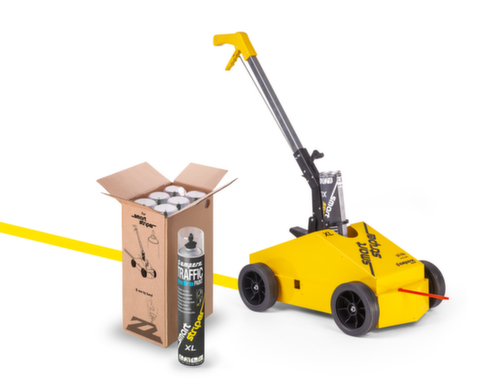Kit de marquage au sol EXTRA PAINT XL® avec 6 bombes aérosols de 0,75 l, noir