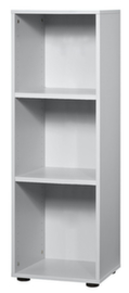 Rayonnage de bureau Sina avec paroi arrière, largeur 406 mm, 3 HC, gris clair