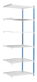 Manorga rayonnages sans vis pour une utilisation des deux côtés, hauteur x largeur x profondeur 2500 x 966 x 600 mm, 6 tablettes