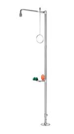 B-Safety douche corporelle et laveur d'yeux avec 2 pommeaux fixes