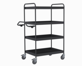 Kongamek Chariot à étagères avec revêtement antidérapant, force 200 kg, 4 plateaux
