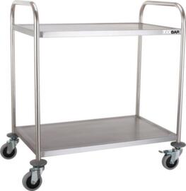 UDOBÄR Chariot pour l'alimentaire en acier inoxydable, force 100 kg, 2 plateaux