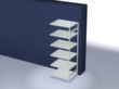 hofe Système de rayonnages sans vis dans une construction mi-lourde, hauteur x largeur x profondeur 2500 x 1010 x 835 mm, 6 tablettes