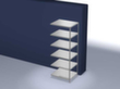 hofe Rayonnage à boulonner élément suivant, 6 tablettes, avec revêtement en zinc anti-corrosion