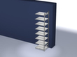 hofe Porte-documents sans vis Zone de fixation pour une utilisation des deux côtés, 8 tablettes, avec revêtement en zinc anti-corrosion