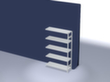 hofe Rayonnages en treillis dans la construction lourde, hauteur x largeur x profondeur 2000 x 1310 x 435 mm, 5 tablettes