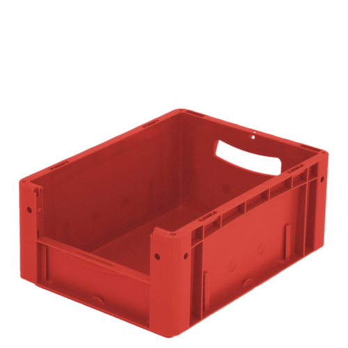 BITO Euronorm-Sichtlagerbehälter mit Eingrifföffnung, rot, HxLxB 170x400x300 mm