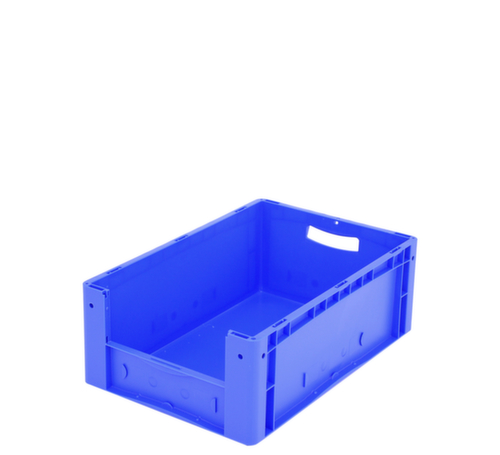 BITO Euronorm-Sichtlagerbehälter mit Eingrifföffnung, blau, HxLxB 220x600x400 mm