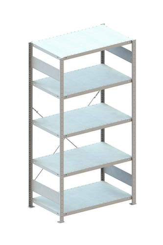 META System-Steckregal CLIP, Höhe x Breite x Tiefe 2000 x 1056 x 636 mm, 5 Böden