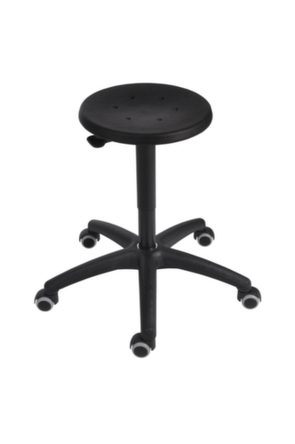 Drehhocker, Sitz schwarz, Rollen