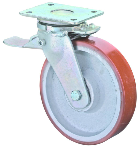 BS-ROLLEN Schwerlastrolle, Traglast 2800 kg, Polyurethan-Bereifung