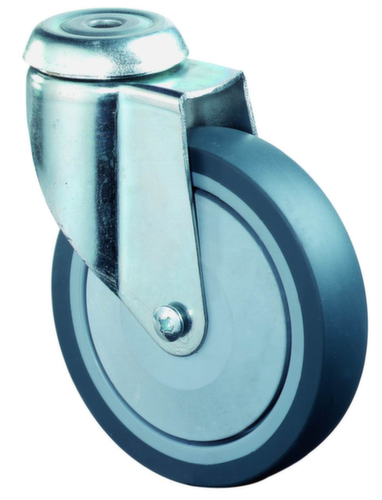 BS-ROLLEN Thermoplastische Apparaterolle mit Fadenschutz, Traglast 100 kg, TPE-Bereifung