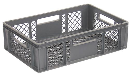 Euronorm-StapelbehÀlter Basic mit verstÀrktem Rippenboden, grau, Inhalt 33 l