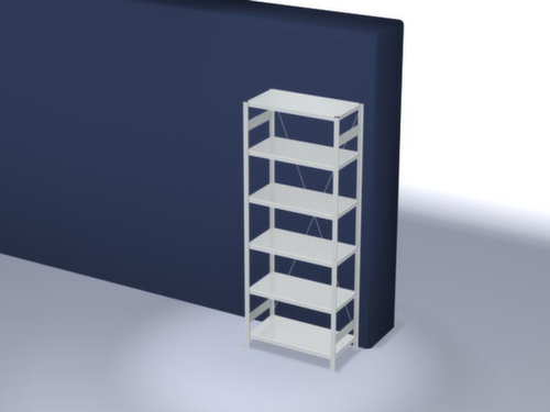 hofe System-Steckregal, Höhe x Breite x Tiefe 2500 x 1060 x 535 mm, 6 Böden