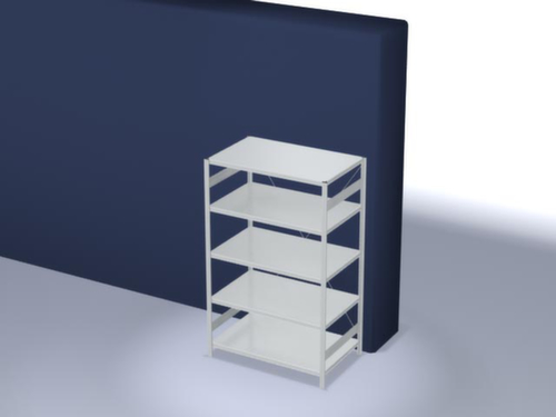 hofe System-Steckregal in Standard Bauart, Höhe x Breite x Tiefe 2000 x 1360 x 835 mm, 5 Böden