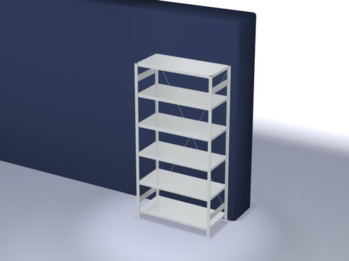 hofe System-Steckregal in mittelschwerer Bauart, Höhe x Breite x Tiefe 2500 x 1360 x 635 mm, 6 Böden