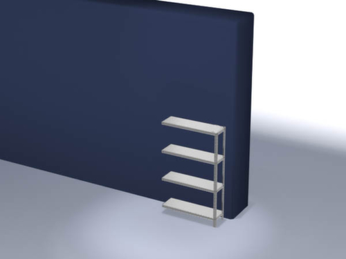 hofe Edelstahl-Regal, Höhe x Breite x Tiefe 2500 x 1000 x 500 mm, 6 Böden