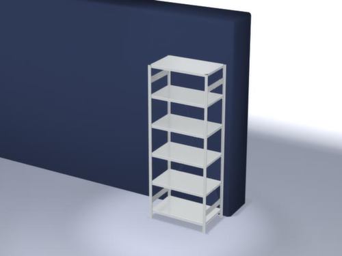 hofe Traversenregal in Standard Bauart, Höhe x Breite x Tiefe 2500 x 1060 x 635 mm, 6 Böden