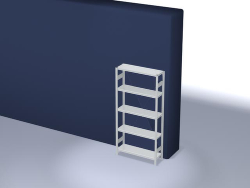 hofe Traversenregal in mittelschwerer Bauart, Höhe x Breite x Tiefe 2000 x 1060 x 335 mm, 5 Böden