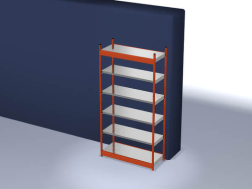 hofe Steckregal, Höhe x Breite x Tiefe 2500 x 1360 x 500 mm, 6 Böden