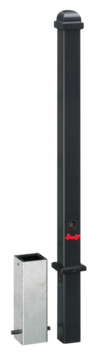 Stilpoller mit Halbkugelkopf, Höhe 1160 mm, zum Einstecken