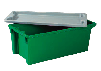 Drehstapelbehälter, grün, Inhalt 70 l