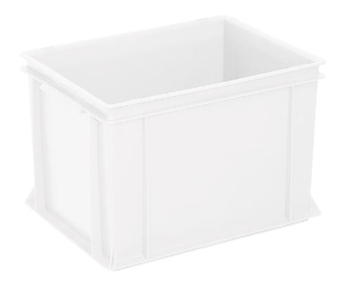 Euronorm-StapelbehĂ€lter Basic mit verstĂ€rktem Rippenboden, weiĂ, Inhalt 26 l