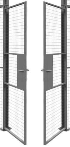 TROAX Doppel-Flügeltür für Trennwandsystem, Breite 2000 mm