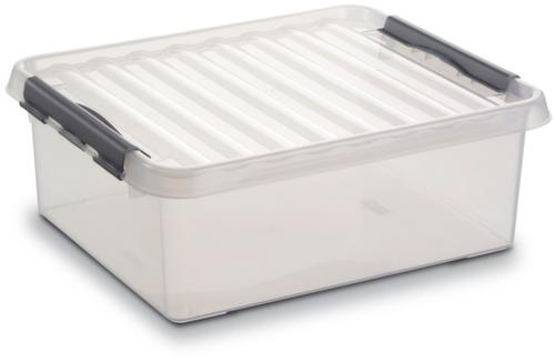 Stapelbare Aufbewahrungsbox, transparent, Inhalt 36 l, StĂŒlpdeckel