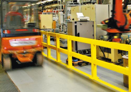 Moravia Rammschutzgeländer-System BLACK BULL XL-Line, Anfangs-/Endpfosten, Höhe x Breite 500 x 100 mm