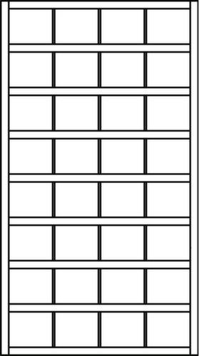 PAVOY Fächerschrank Basis, 32 Fächer, RAL7035 Lichtgrau/RAL7035 Lichtgrau