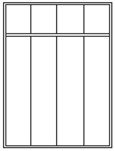 PAVOY Garderobenschrank Basis mit 4 Abteilen, Abteilbreite 300 mm