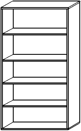 Gera Büroregal Pro mit Rückwand, Breite 1000 mm, 5 OH