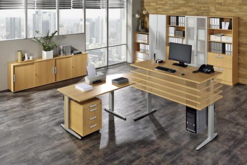 Kombi-Schraubregal Up and Down mit HR-Auszügen, 3 Regalfächer, Breite 800 mm, Ahorn/Ahorn