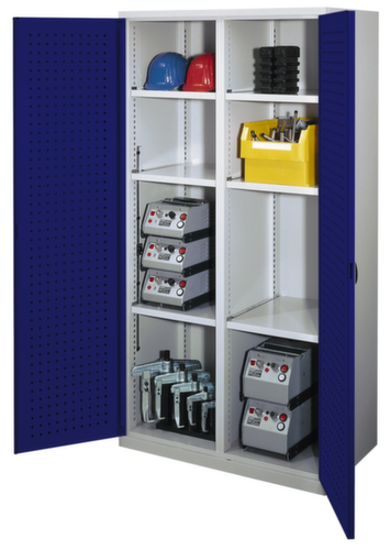 Kappes Schwerlast-Lochplattenschrank RasterPlan® extra tief + mit Mitteltrennwand, Breite 1000 mm