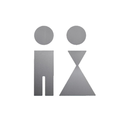 Türschild mit Silhouette, "WC Damen/Herren"