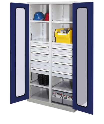 Kappes Schwerlast-Sichtfensterschrank RasterPlan® extra tief + mit Mitteltrennwand, 8 Schublade(n)