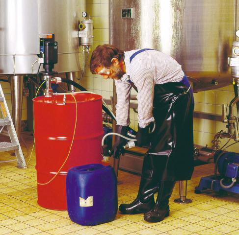 Lutz Elektro-Fasspumpen-Set für konzentrierte Säuren und Laugen, für konzentrierte Laugen und Säuren, 83 l/min