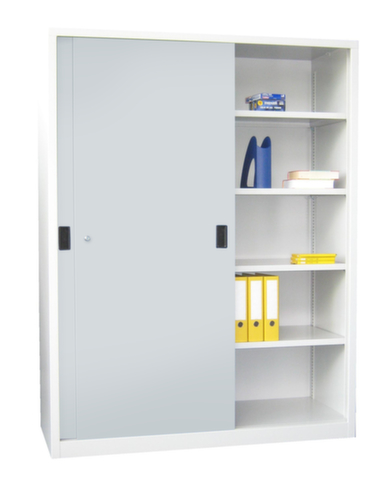 PAVOY Büro-Schiebetürenschrank Basis lichtgrau