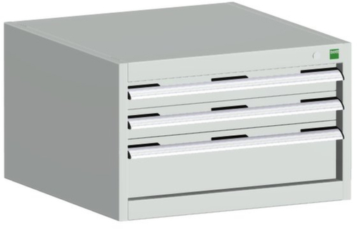 bott Schubladenschrank cubio mit Grundfläche 650x650 mm, 3 Schublade(n), RAL7035 Lichtgrau/RAL7035 Lichtgrau