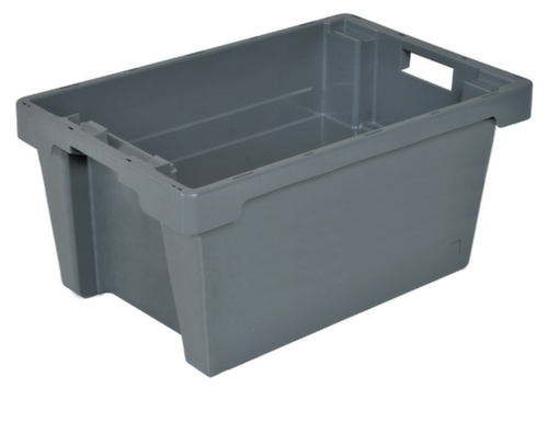 Euronorm-DrehstapelbehÀlter, grau, Inhalt 60 l