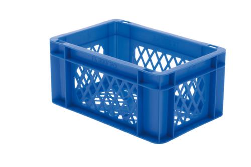 Euronorm-Stapelbehälter Wände + Boden durchbrochen, blau, Inhalt 5,5 l