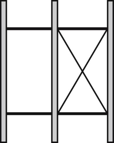 Kragarmregal, beidseitig, Höhe 1980 mm, 5 Ebenen